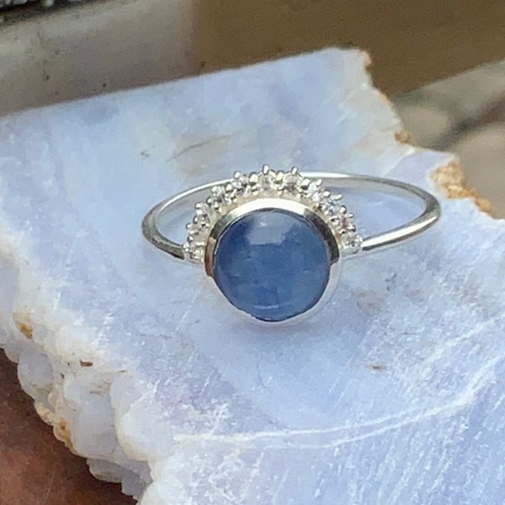 KYANITE 925 STERLING SILVER RING, SIZE 8.75